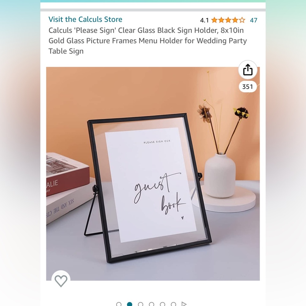 Guest Book Sign with Frame